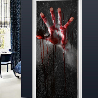 Halloween ghost hand door stickers