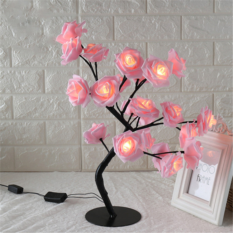 Lampe LED pour arbre, petite rose, lumière pour arbre