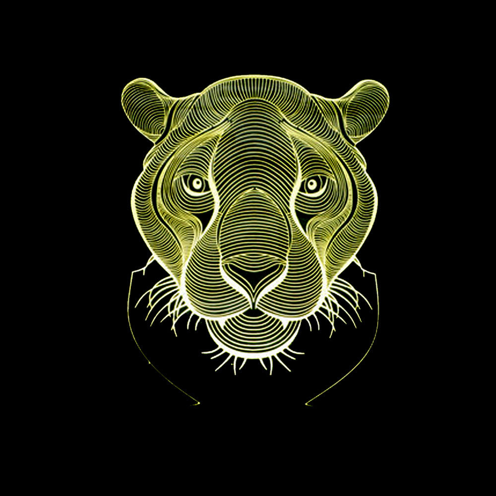 Calm Lion 3D Lamp