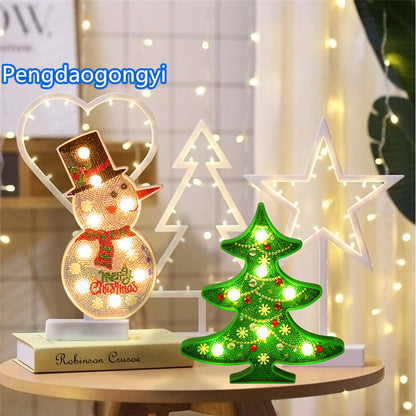 Christmas Decoration Snowman Christmas Tree DIY LED Lamp