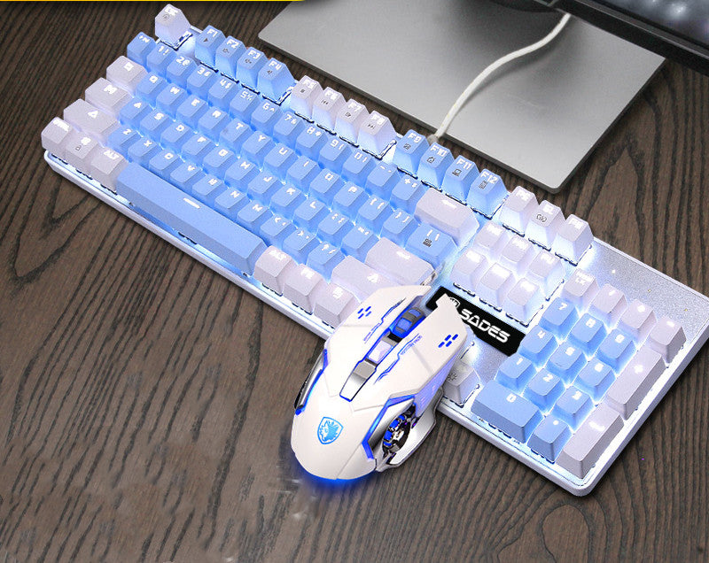 Conjunto de teclado y mouse mecánicos.