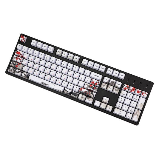 PBT Wangjiang Plum Keycap 109 Clé OEM Hauteur Coréen Japonais 