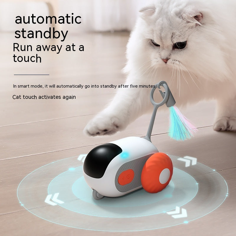 Jouet interactif de voiture de chat de télécommande charge USB chassant les produits automatiques d'animal familier de jouet de chat interactif de voiture de contrôle intelligent à distance automatique