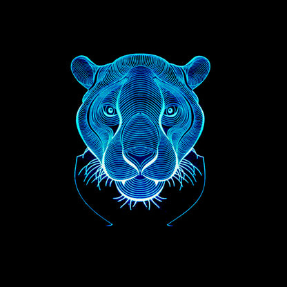 Calm Lion 3D Lamp