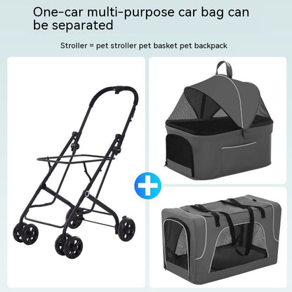 Carrito plegable ligero para perros pequeños y gatos