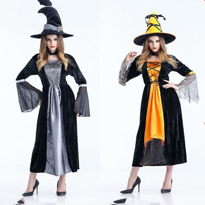 Costumes de sorcière effrayants pour femmes Costume de Cosplay de sorcière adulte pour Halloween Carnaval Déguisement Costume de moment magique pour femmes