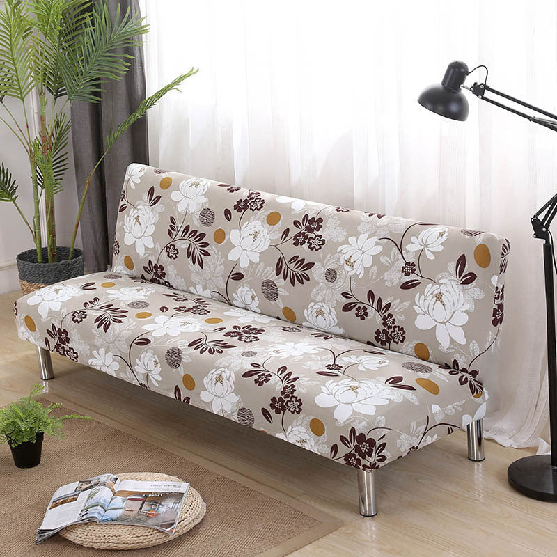 No armrest folding sofa bed cover