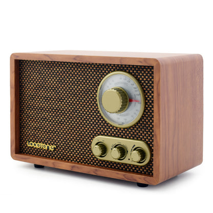 Radio Bluetooth domestique à semi-conducteurs à l'ancienne en bois