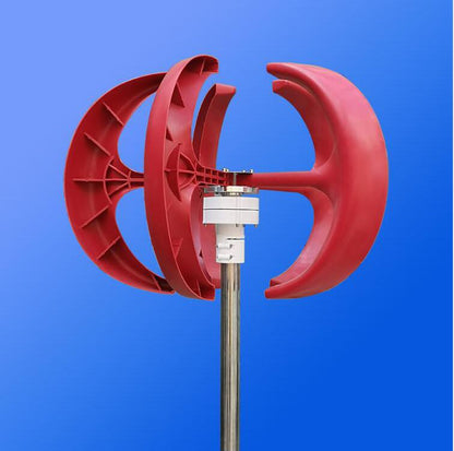 Ensemble générateur de vent d'éolienne miniature en forme de lanterne rouge 300W