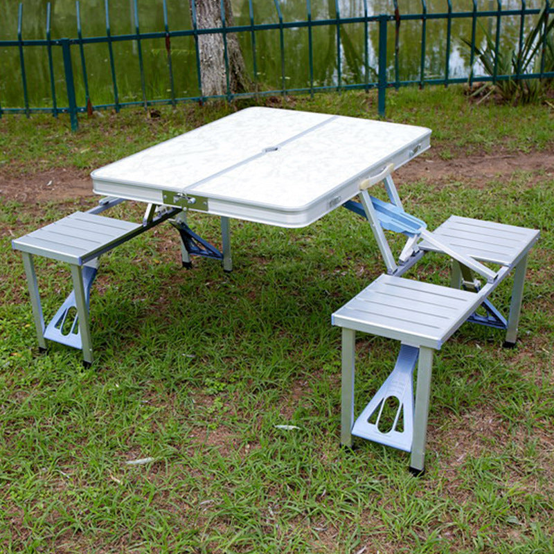 Table monobloc extérieure pliante en alliage d'aluminium