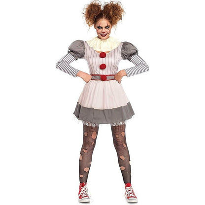 Costume de clown de thriller d'horreur européen et américain pour cosplay de film d'Halloween