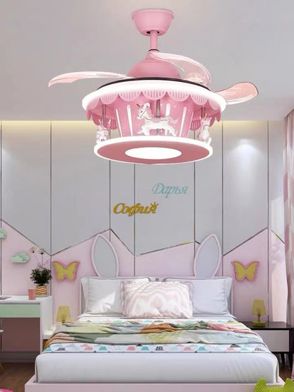 Lampe rotative pour chambre d'enfant, plafonnier rotatif pour chambre de fille