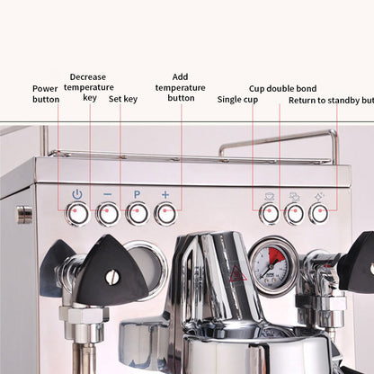 Máquina de café expreso semiautomática completa para uso doméstico y comercial