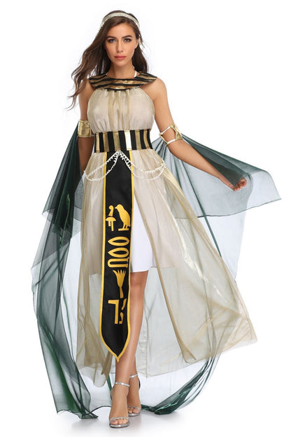 Disfraz de Halloween para cosplay, faraón egipcio, Cleopatra, diosa griega, espectáculo de ópera, vestido de actuación