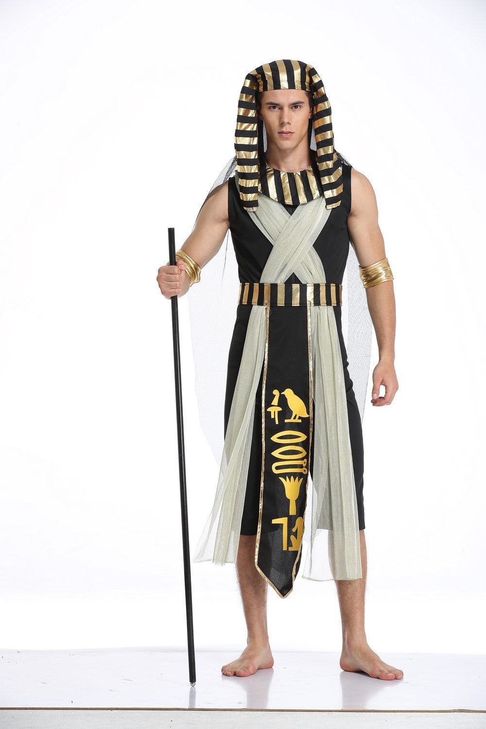 Halloween Costume Cosplay Egyptian Pharaoh Cleopatra Greek Goddess Stage Opera Show Performance Gown