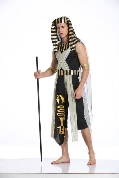 Costume d'Halloween Cosplay Pharaon égyptien Cléopâtre Déesse grecque Scène Opéra Spectacle Robe de spectacle