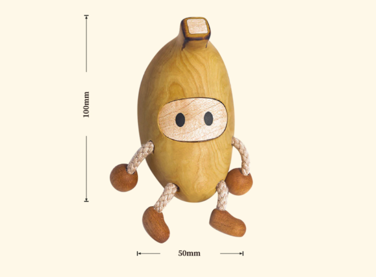 Creative Cute Solid Wood Banana Ornaments