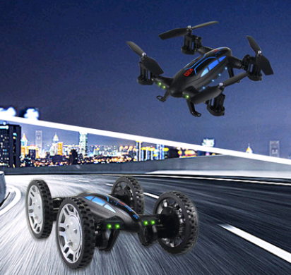 OTRC FY602 Air-Road RC Drone voiture 2 en 1 voiture volante 2.4G RC quadrirotor Drone 6 axes 4CH hélicoptère avec caméra HD haute vitesse 4WD