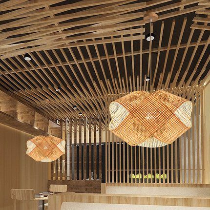 Bamboo Woven Bamboo Lamp Creative Decorative Chandelier