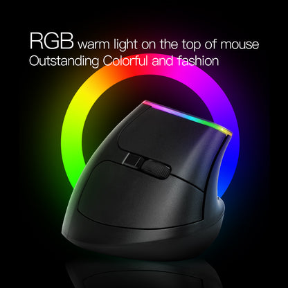 Souris droite ergonomique verticale sans fil colorée M618C RGB