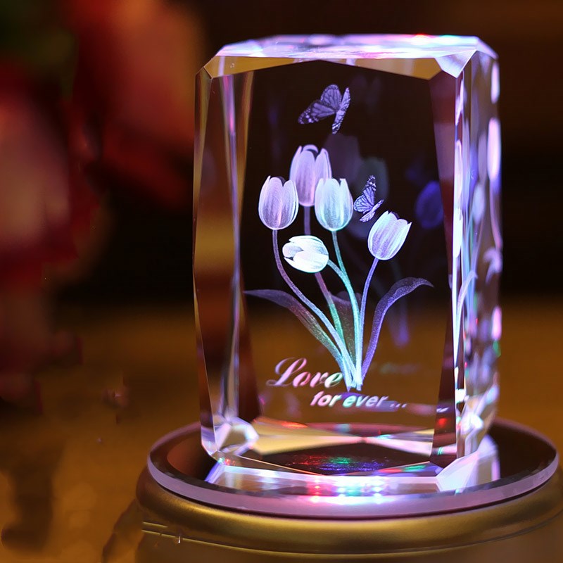 Lumières en cristal colorées pour cadeaux d'anniversaire pour garçons et filles