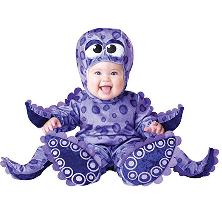 INS Hot Halloween Animal Dress Up Cosplay Infant Peacock Girafe Hibou Dinosaure Dress Up Vêtements