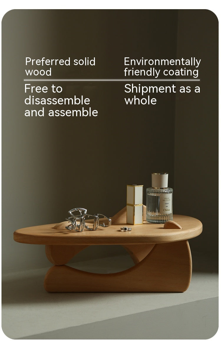 Étagère de Table en bois personnalisée, tasse de parfum, produits de soins de la peau, support de rangement en bois, présentoir en bois massif pour la maison