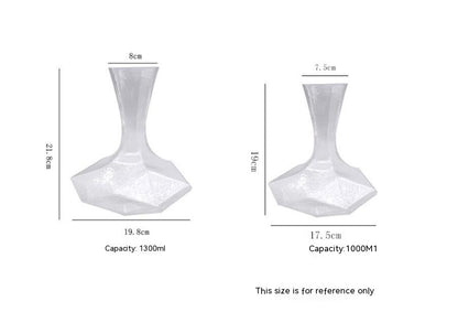 Carafe à vin en diamants en verre à motif froid nordique