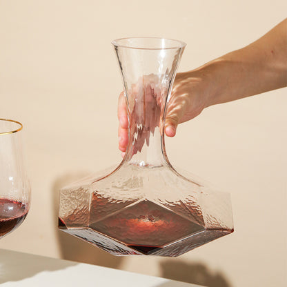 Carafe à vin en diamants en verre à motif froid nordique