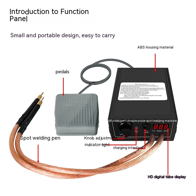 Portable Spot-welder Rechargeable Lithium Battery Spot-welder High Power Household Full Set Welding Machine