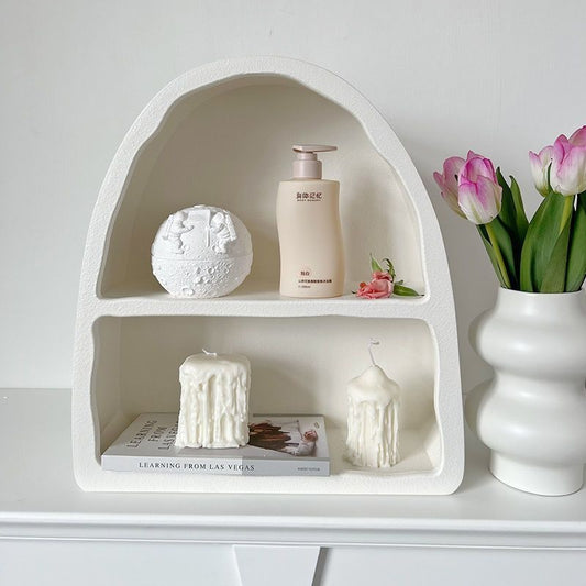 French Cream Style Closet Wall Shelf Storage Decoration