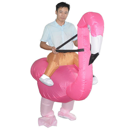 Creative toys Halloween Christmas Flamingo cosplay dress up inflatable suit party spoof costume props