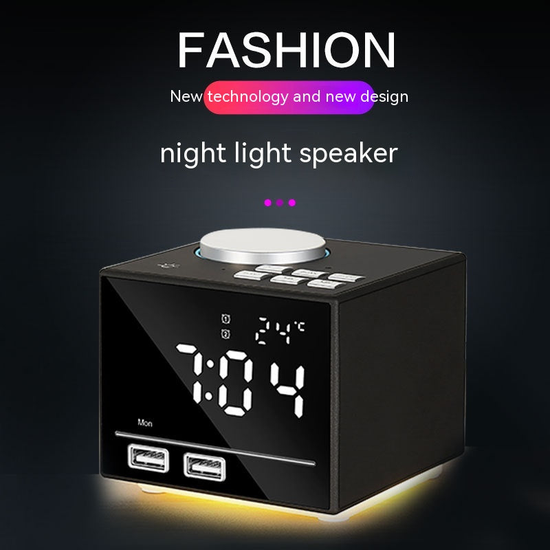 Bluetooth Speaker Colorful Alarm Clock Radio Smart Temperature