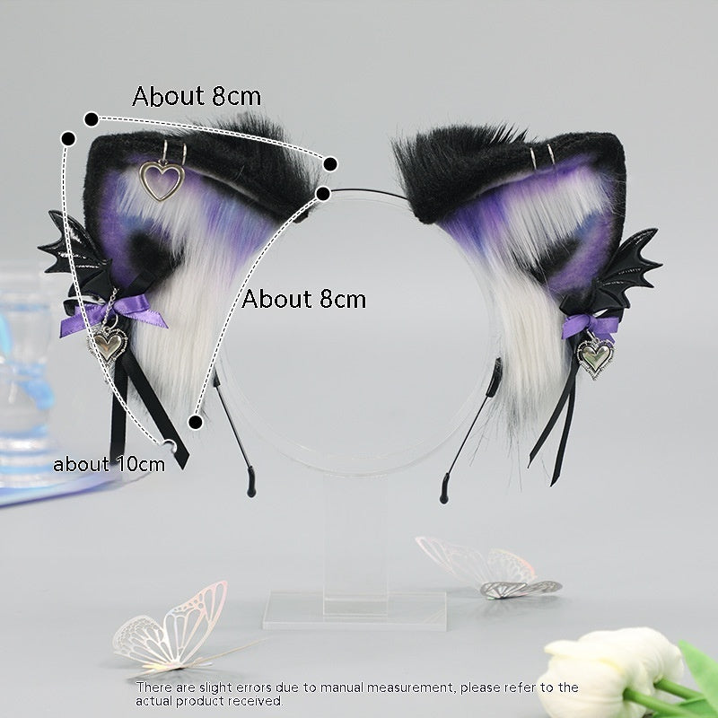 Diadema de Halloween Cien tocados Accesorios para el cabello de niñas japonesas Diadema oscura