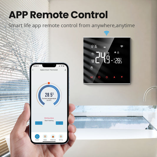 Controlador de temperatura inteligente, calefacción por suelo, estufa colgante de pared, Panel de Control de temperatura de plástico