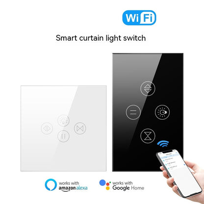 Control de voz inteligente del botón plástico del tacto de la pared de la luz de la cortina