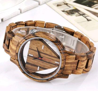 Nueva mesa de madera creativa reloj de madera de moda hueca