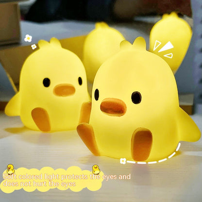 Pequeño pato amarillo pequeña lámpara de noche lámpara de noche lámpara de mesa desenchufada luz ambiental