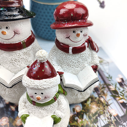 Décorations de Noël en résine en forme de bonhomme de neige