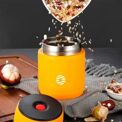 Stainless Steel Insulated Barrel Household Office Worker Congee Cooking Smoldering Cup Stewpot