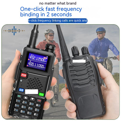 Walkie-talkie UV5R UV-5RH Carga directa tipo C con coincidencia de frecuencia con un clic