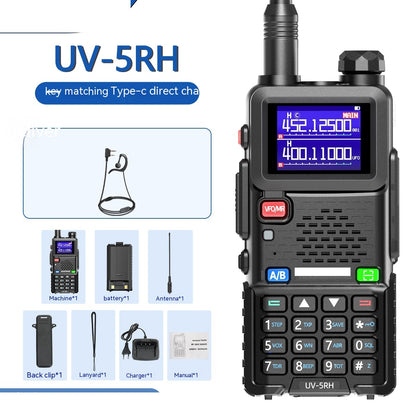 UV5R Walkie-talkie UV-5RH One-click Frequency Matching Type-C Direct Charging