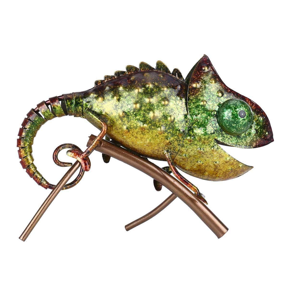 Painted Paint Iron Lizard Outdoor Garden Garden Garden Decorations