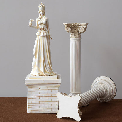 Greek Athena Goddess Sculpture Resin Decorations