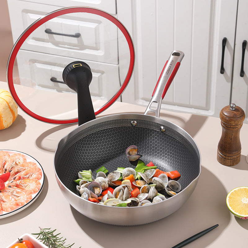 Wok Petty Pot Inox 316L Double Face Nid d'Abeille