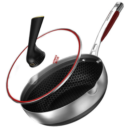 Wok Petty Pot Acero Inoxidable 316L Doble Cara Panal