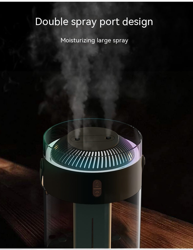 Humidificador de pulverización doble de gran capacidad, reemplazo de agua portátil comercial ligero de ambiente de 26L