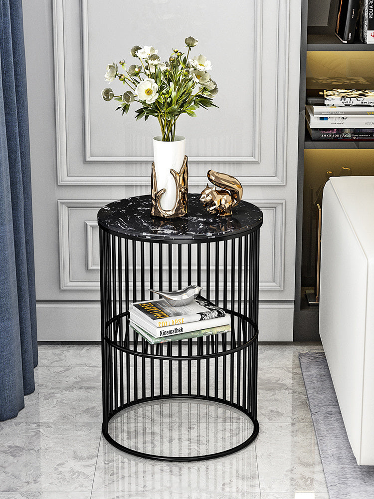 Wrought Iron Small Coffee Table Living Room Mini Storage Rack