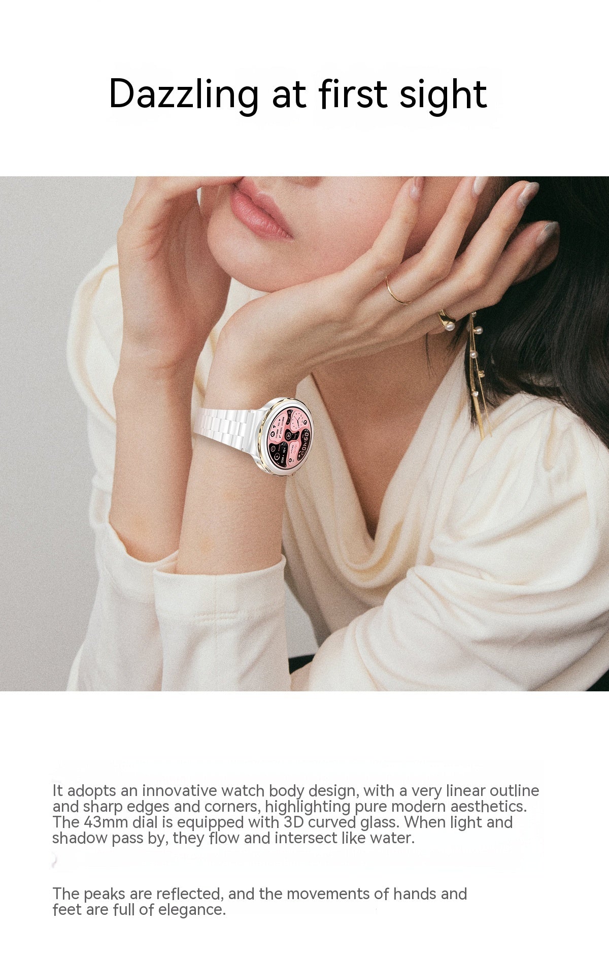 HK43 Bluetooth llamadas pago fuera de línea NFC ciclo femenino podómetro ritmo cardíaco AI anillo de reloj inteligente femenino