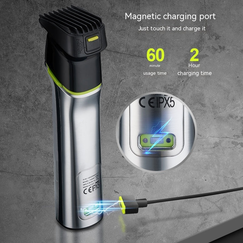 Afeitadora eléctrica multifuncional USB, cortadora de pelo eléctrica impermeable 15 en 1, cortadora de pelo de nariz para el hogar